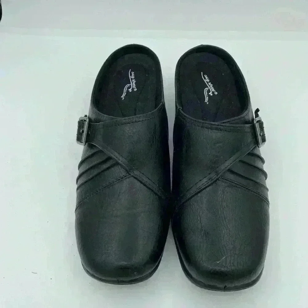 Easy Street Comfort Wave Black Mules Size 9 - Picture 5 of 5